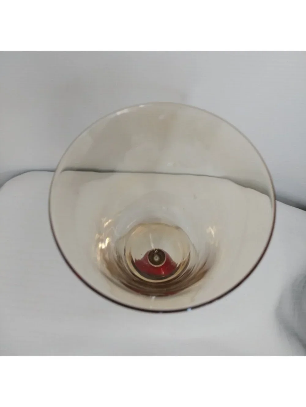 Slant Aristocrat Elegant Gold Tone Ruby Stem Beverage Glass 8